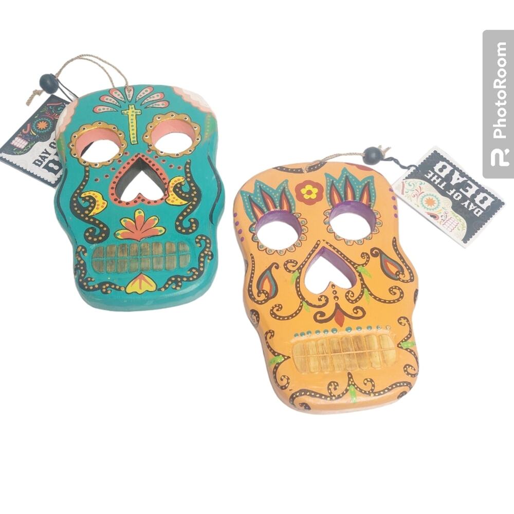 Day Of The Dead Wooden Masks Wall Decor